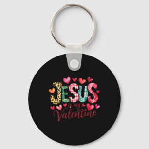 Jesus Is My Valentine Christian Religious Heart Gi Key Ring