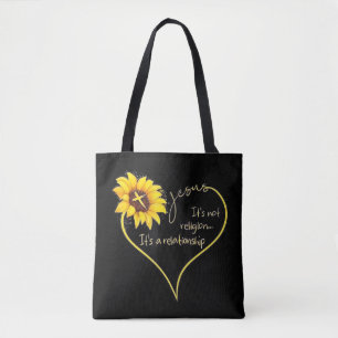 Jesus is not a religion its a relationship T-Shirt Tote Bag