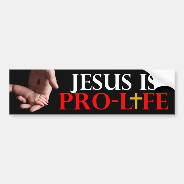 Jesus Is Pro-Life Bumper Sticker (Front)