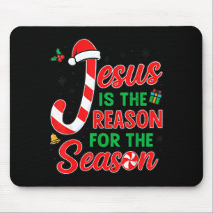 Jesus Is Reason For Season Christian Christmas Pjs Mouse Mat