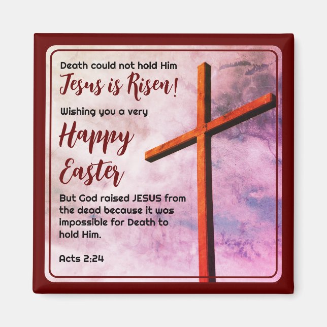 JESUS IS RISEN Christian Easter Favour Magnet (Front)