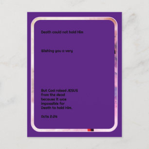 JESUS IS RISEN Christian Easter Holiday Postcard