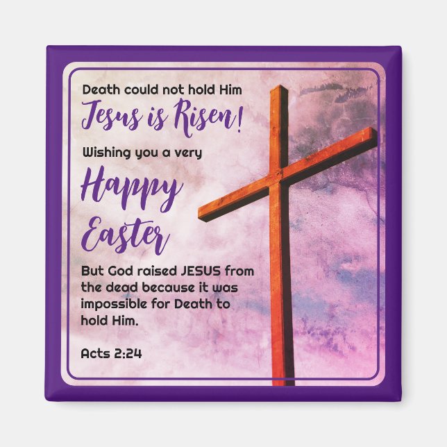 JESUS IS RISEN Christian Easter Magnet (Front)