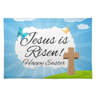 Jesus is Risen, Christian Easter Placemat