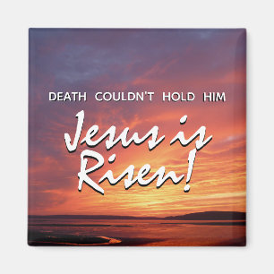 JESUS IS RISEN Christian Easter Sunset Magnet