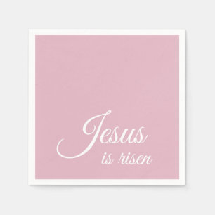 Jesus Is Risen    Custom Pink Christian Easter  Napkin