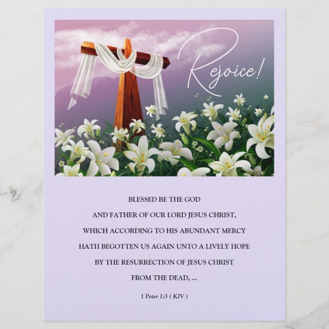 Jesus is Risen! Easter Church Bulletins (Front)