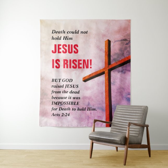 JESUS IS RISEN Easter Church Tapestry (In Situ)