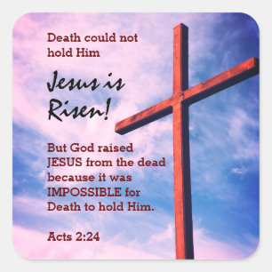 JESUS IS RISEN Easter Square Sticker