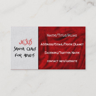 Jesus Is Santa For Adults Business Card