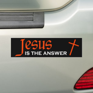 Jesus is the Answer Bumper Sticker