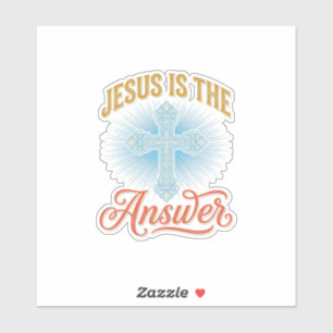 Jesus Is the Answer Christian Cross Vector Design_