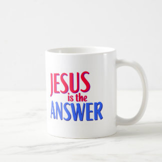 Jesus is the answer coffee mug