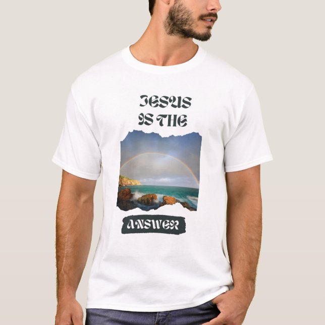 Jesus is the Answer Men's T-shirt (Front)