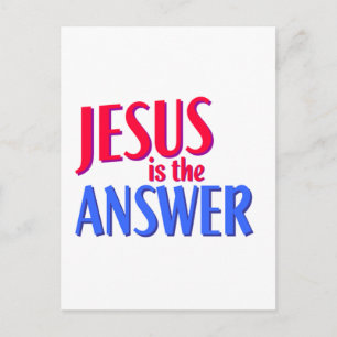 Jesus is the answer postcard