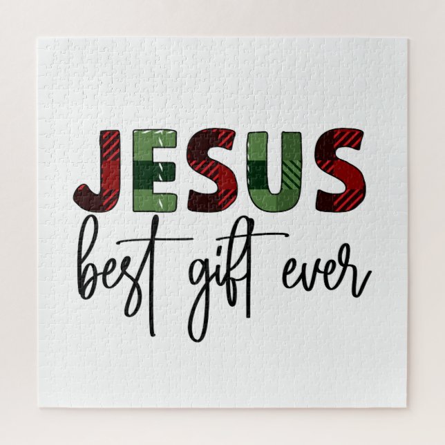 Jesus is the best gift ever Christian Christmas Jigsaw Puzzle (Vertical)