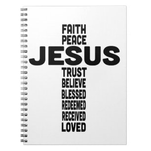 Jesus is the centre cross design notebook