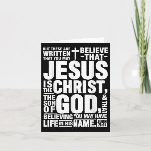 Jesus Is The Christ The Son Of God John 20 31 Bibl Card