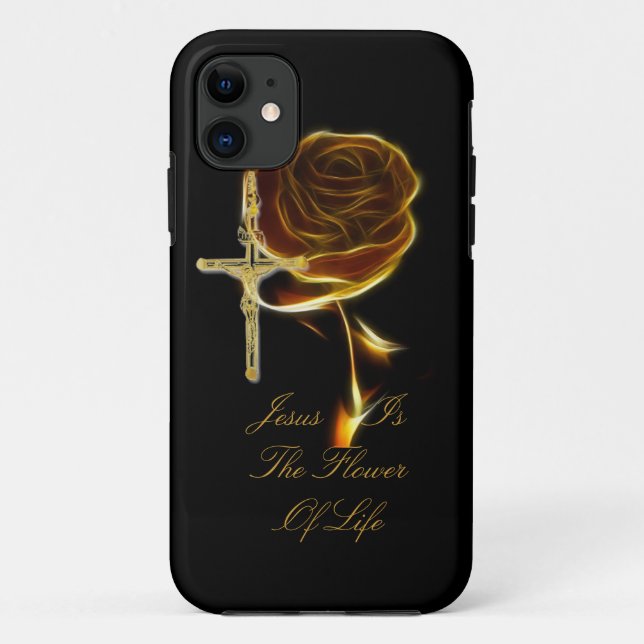 JESUS IS THE FLOWER OF LIFE Case-Mate iPhone CASE (Back)