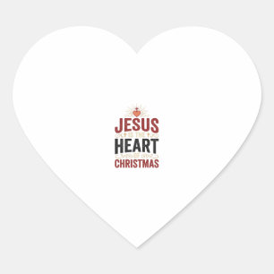 Jesus Is the Heart of Christmas Vintage Shirt Sticker