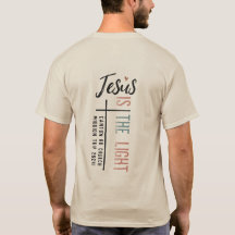 "Jesus is the Light", Customisable Section on back