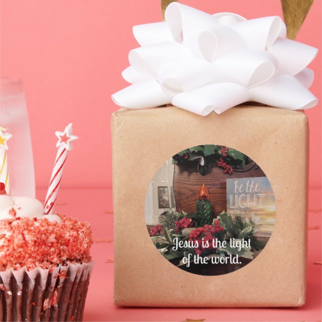 Jesus is the light of the world.  classic round sticker (Party)