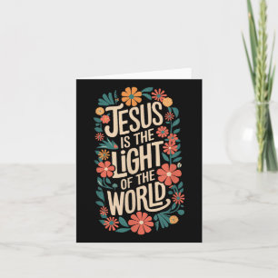 Jesus Is The Light Religious Christian  Card