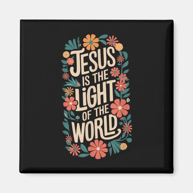 Jesus Is The Light Religious Christian  Magnet (Front)
