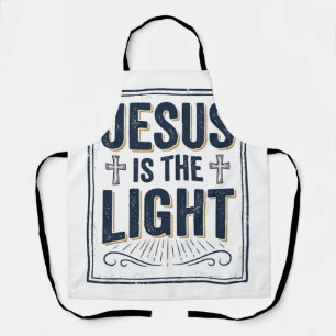 Jesus Is The Light Vintage Christian Shirt Apron