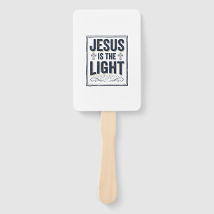 Jesus Is The Light Vintage Christian Shirt Hand Fan