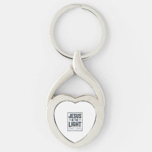 Jesus Is The Light Vintage Christian Shirt Key Ring