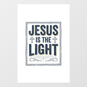 Jesus Is The Light Vintage Christian Shirt Window Cling