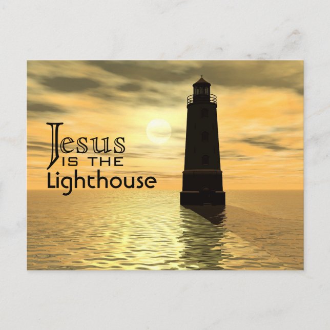Jesus is the Lighthouse Postcard (Front)