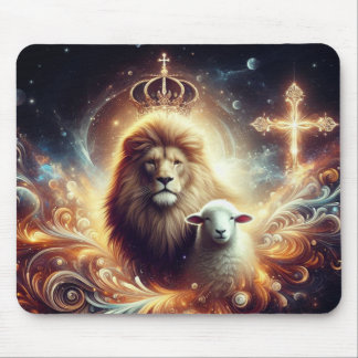 Jesus is the Lion and the Lamb  Mouse Mat