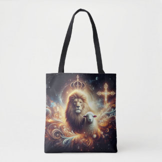 Jesus is the Lion and the Lamb  Tote Bag