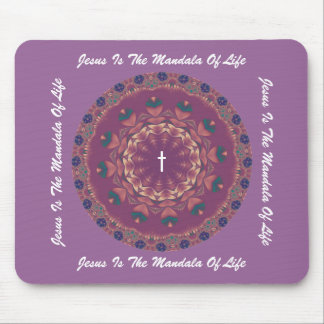 JESUS IS THE MANDALA OF LIFE MOUSE MAT