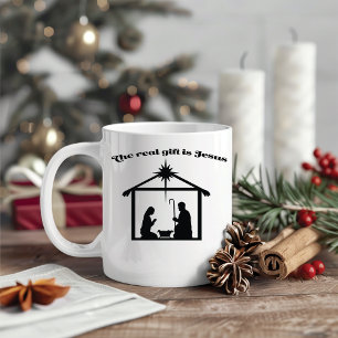 Jesus is the real gift Christmas nativity Coffee Mug