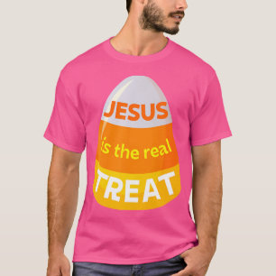Jesus Is The Real Treat Christian Candy Corn Hallo T-Shirt