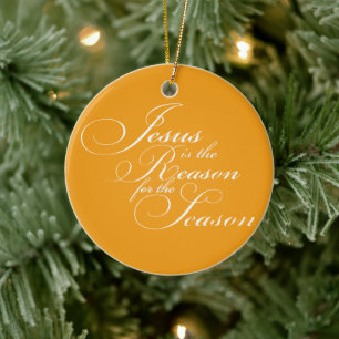 Jesus is the reason ceramic tree decoration