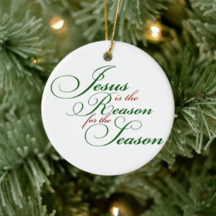 Jesus is the reason ceramic tree decoration