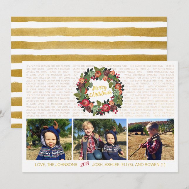 Jesus is the Reason Christian Christmas Card (Front/Back)