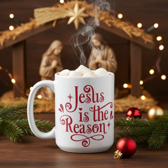 Jesus is the Reason Christian Christmas Coffee Mug (Jesus is the Reason Christian Christmas Coffee Mug)