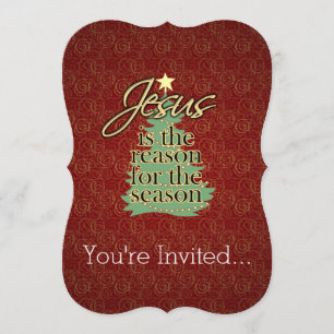 Jesus is the Reason Christian Christmas Invitation
