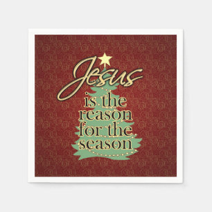 Jesus is the Reason Christian Christmas Napkin