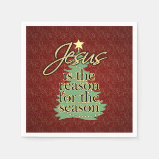 Jesus is the Reason Christian Christmas Napkin