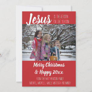 Jesus Is The Reason Christian Christmas Photo Card