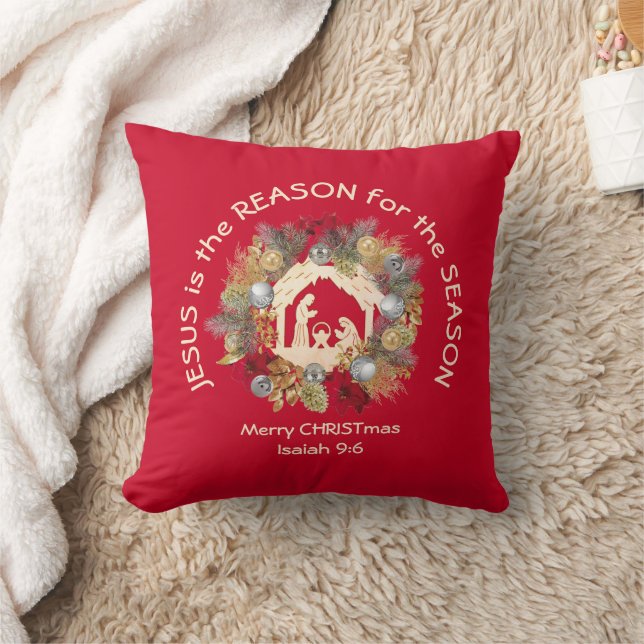 JESUS IS THE REASON Christian Cushion (Blanket)