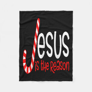 Jesus Is The Reason Christian Religious Christmas  Fleece Blanket