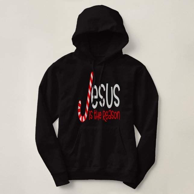 Jesus Is The Reason Christian Religious Christmas  Hoodie (Design Front)