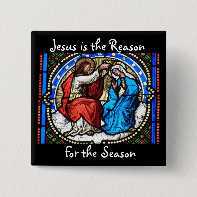 Jesus is the Reason Christmas Button (Front)